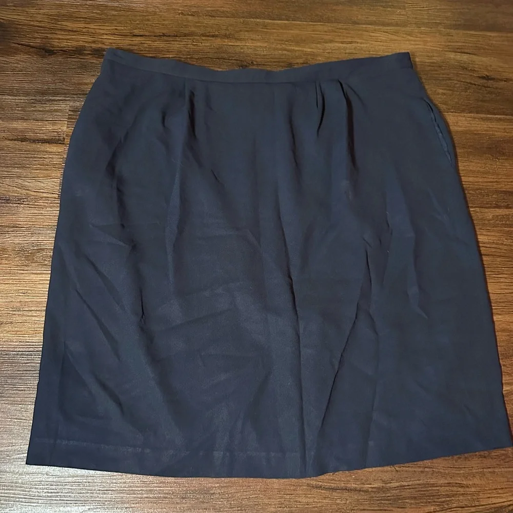 Size 20 Kasper II Navy Pencil skirt - Picture 2 of 8
